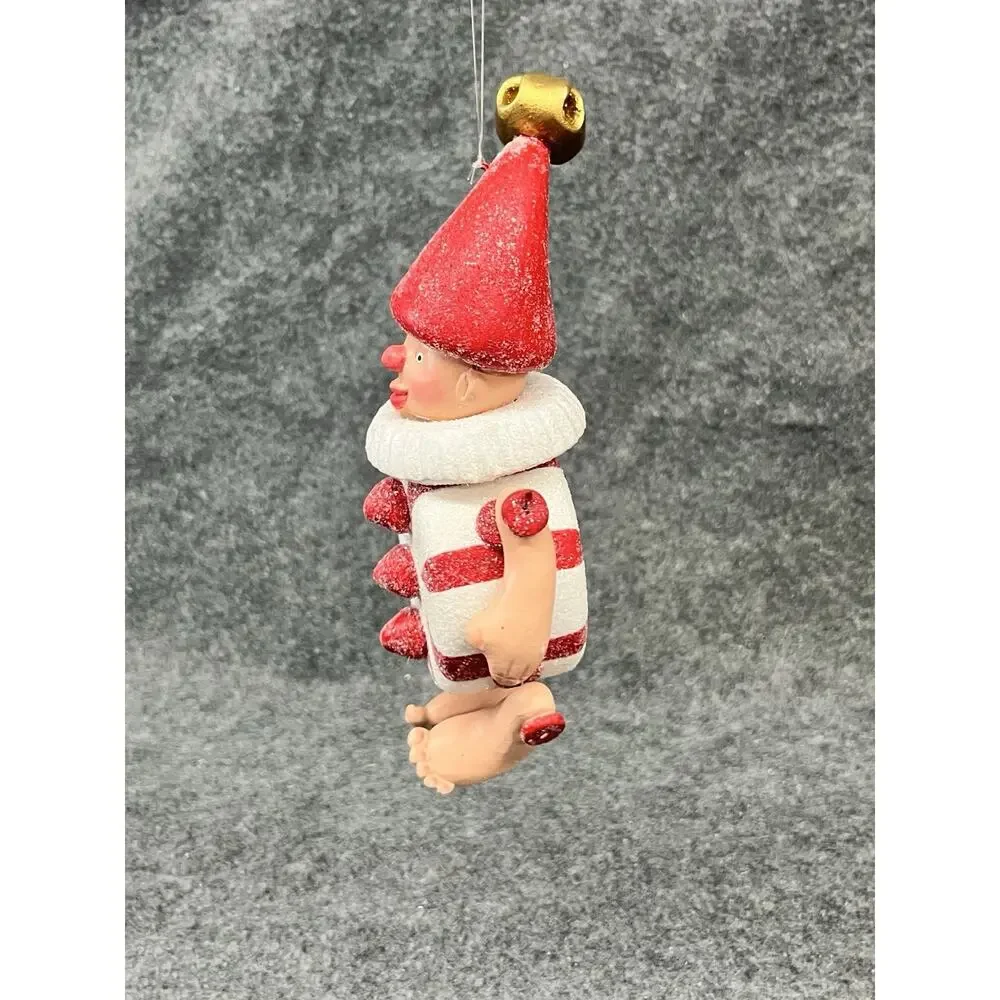 VTG Dept 56 Sugar & Spice Jointed Peppermint Ornament Mary Lisa Chestnut 8